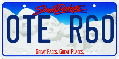 SD license plate 0TER60