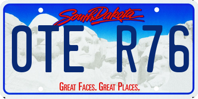 SD license plate 0TER76