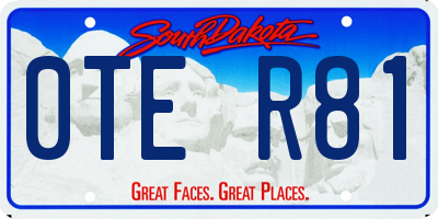 SD license plate 0TER81
