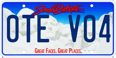 SD license plate 0TEV04