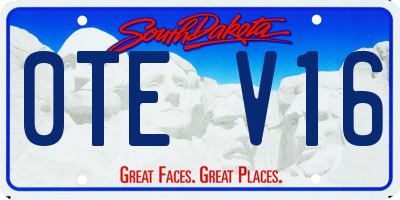 SD license plate 0TEV16