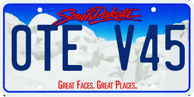 SD license plate 0TEV45