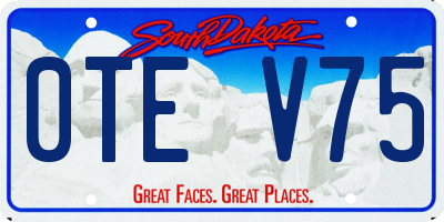 SD license plate 0TEV75