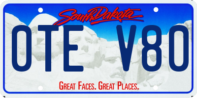 SD license plate 0TEV80