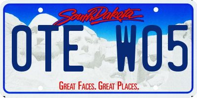 SD license plate 0TEW05