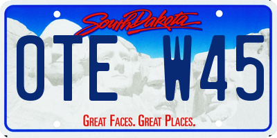 SD license plate 0TEW45