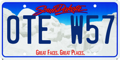 SD license plate 0TEW57