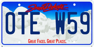 SD license plate 0TEW59