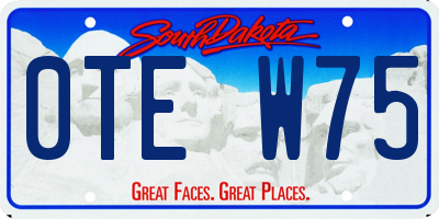 SD license plate 0TEW75