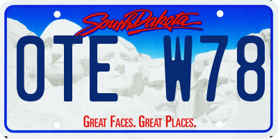 SD license plate 0TEW78