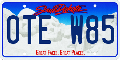 SD license plate 0TEW85