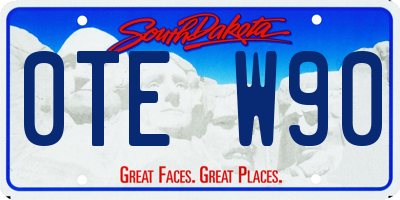 SD license plate 0TEW90