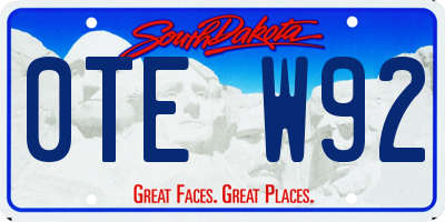 SD license plate 0TEW92