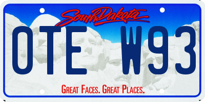 SD license plate 0TEW93