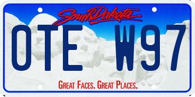 SD license plate 0TEW97