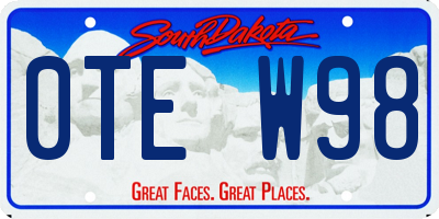 SD license plate 0TEW98