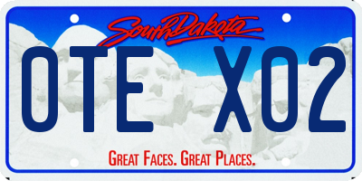 SD license plate 0TEX02