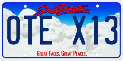 SD license plate 0TEX13