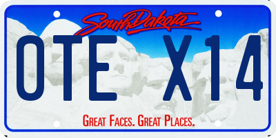 SD license plate 0TEX14