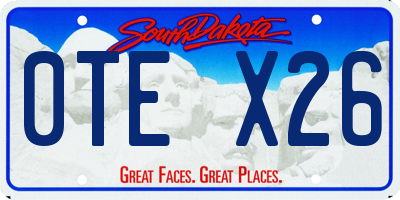 SD license plate 0TEX26