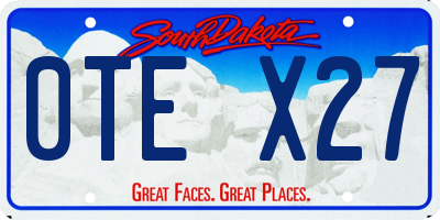 SD license plate 0TEX27