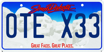 SD license plate 0TEX33