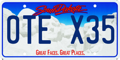 SD license plate 0TEX35