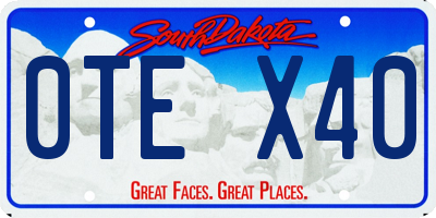 SD license plate 0TEX40