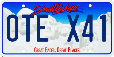 SD license plate 0TEX41