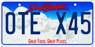 SD license plate 0TEX45