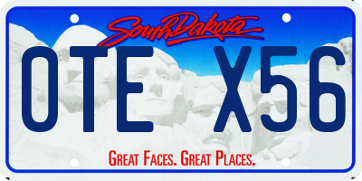SD license plate 0TEX56