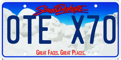 SD license plate 0TEX70