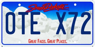 SD license plate 0TEX72