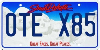 SD license plate 0TEX85