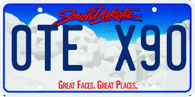 SD license plate 0TEX90