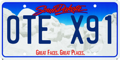 SD license plate 0TEX91