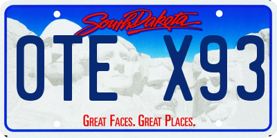 SD license plate 0TEX93