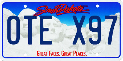 SD license plate 0TEX97