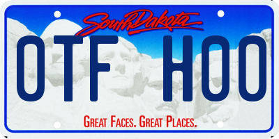 SD license plate 0TFH00