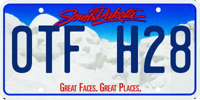 SD license plate 0TFH28