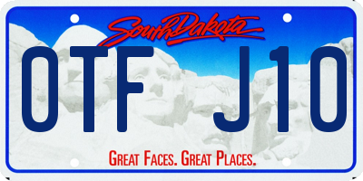 SD license plate 0TFJ10