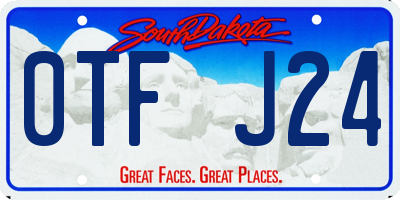 SD license plate 0TFJ24