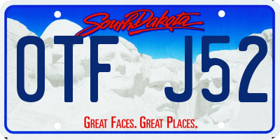 SD license plate 0TFJ52