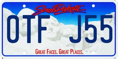 SD license plate 0TFJ55