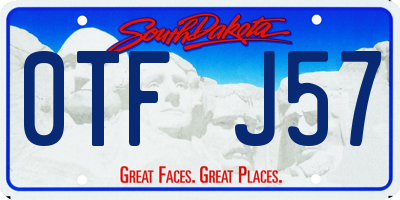 SD license plate 0TFJ57