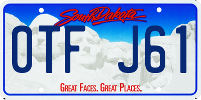 SD license plate 0TFJ61