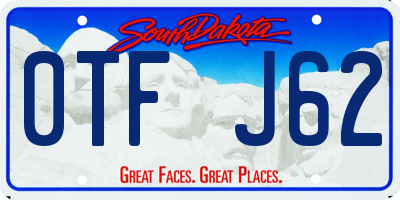 SD license plate 0TFJ62