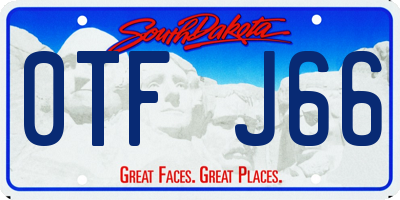 SD license plate 0TFJ66