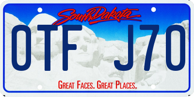 SD license plate 0TFJ70