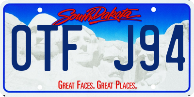 SD license plate 0TFJ94